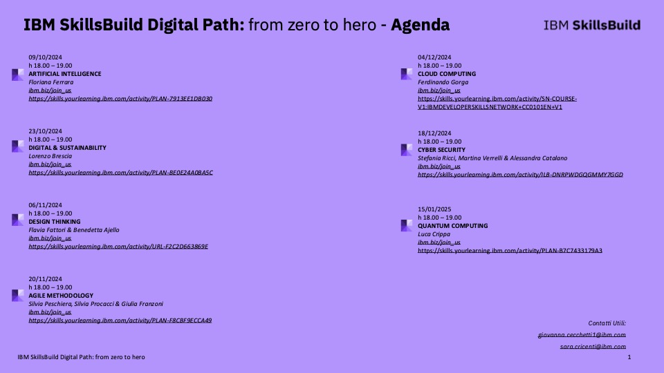 Riparte IBM SkillsBuild Digital Path: from zero to hero