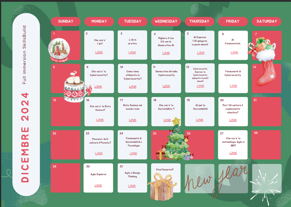 Un calendario dell'avvento speciale con IBM SkillsBuild